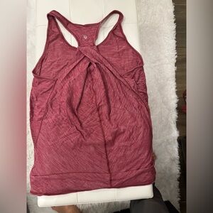 Red Lululemon cotton tank